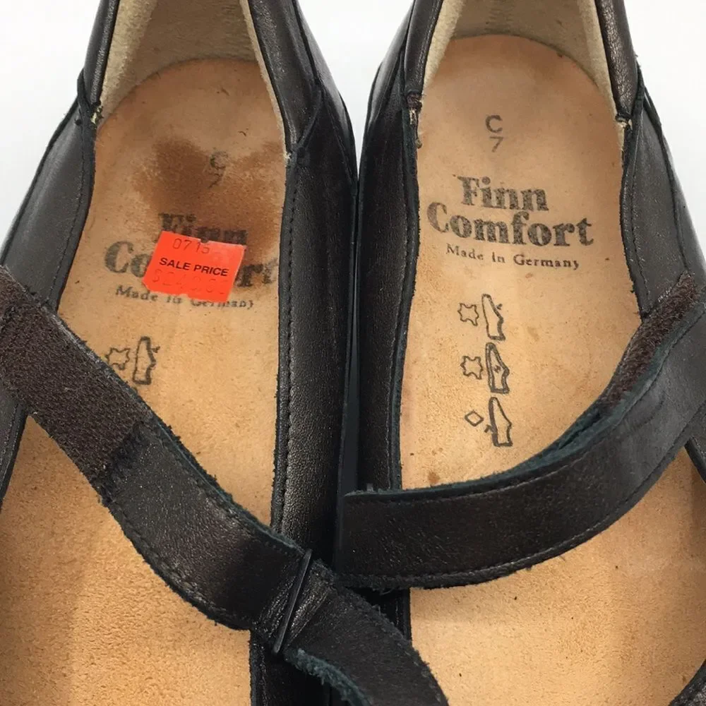 Finn Comfort Women's Soft Hempstead Zeder Shel Bronze Leather UK 7 US 9.5